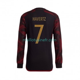 Maillot de Foot Allemagne Havertz 7 Extérieur Coupe du monde 2022 Manches Longues